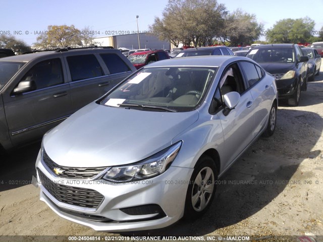 1G1BC5SMXJ7105529 - 2018 CHEVROLET CRUZE LS Light Blue photo 2