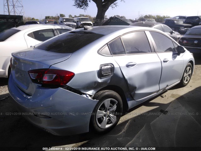 1G1BC5SMXJ7105529 - 2018 CHEVROLET CRUZE LS Light Blue photo 4