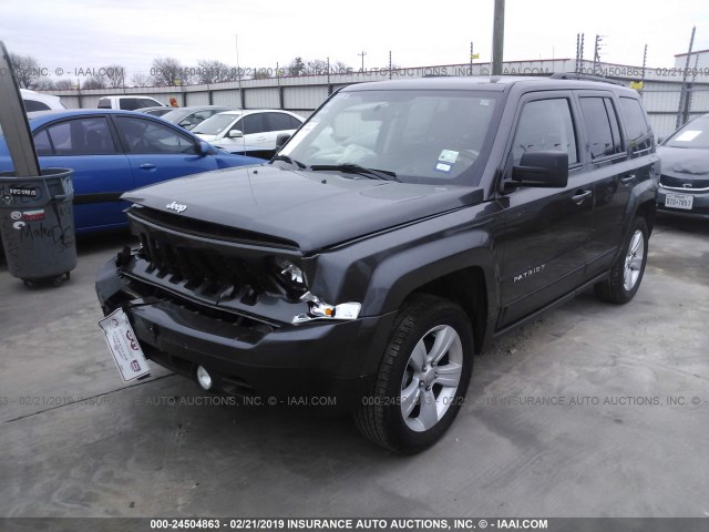 1C4NJRFB6HD174515 - 2017 JEEP PATRIOT LATITUDE GRAY photo 2