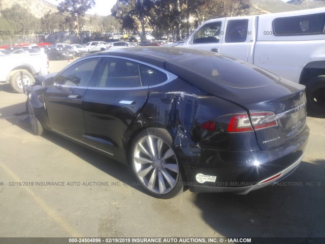 5YJSA1CP5DFP21569 - 2013 TESLA MODEL S BLACK photo 3