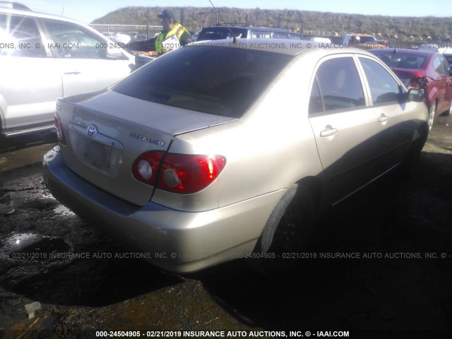 1NXBR32E45Z522747 - 2005 TOYOTA COROLLA CE/LE/S GOLD photo 4