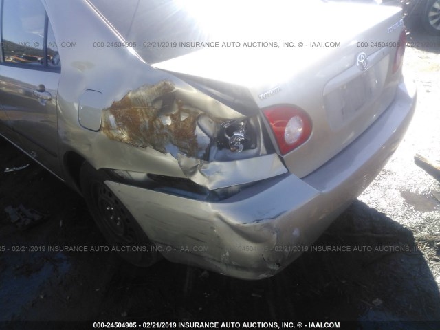 1NXBR32E45Z522747 - 2005 TOYOTA COROLLA CE/LE/S GOLD photo 6