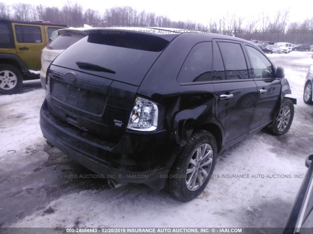 2FMDK4JC2BBA74092 - 2011 FORD EDGE SEL BLACK photo 4