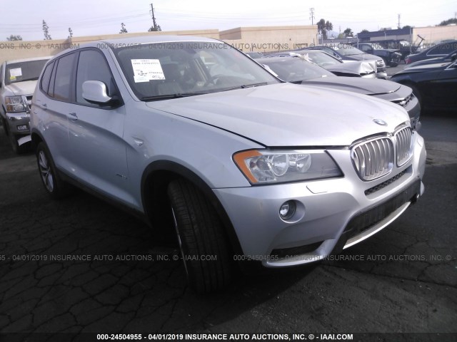 5UXWX9C5XE0D30464 - 2014 BMW X3 XDRIVE28I SILVER photo 1