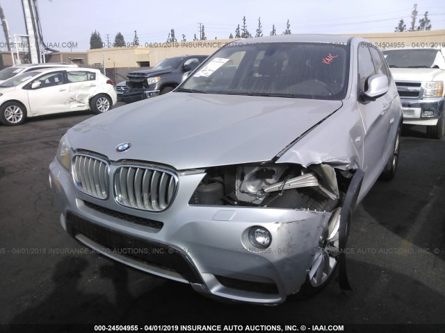 5UXWX9C5XE0D30464 - 2014 BMW X3 XDRIVE28I SILVER photo 2