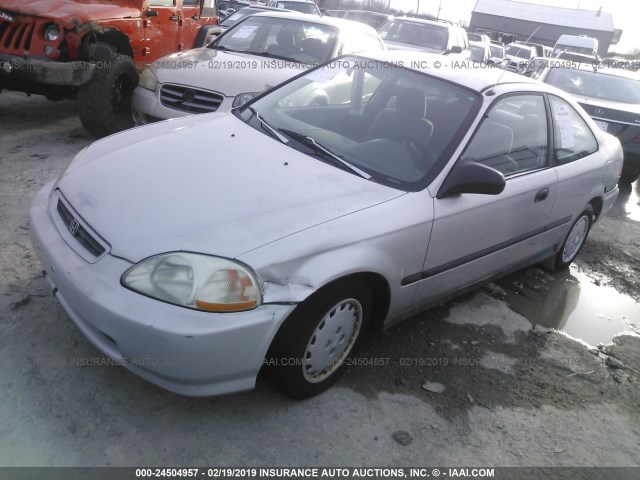 1HGEJ6221VL012766 - 1997 HONDA CIVIC DX SILVER photo 2