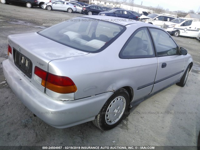 1HGEJ6221VL012766 - 1997 HONDA CIVIC DX SILVER photo 4