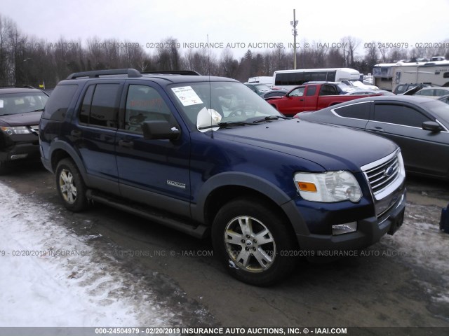 1FMEU73E26UA08382 - 2006 FORD EXPLORER XLT BLUE photo 1