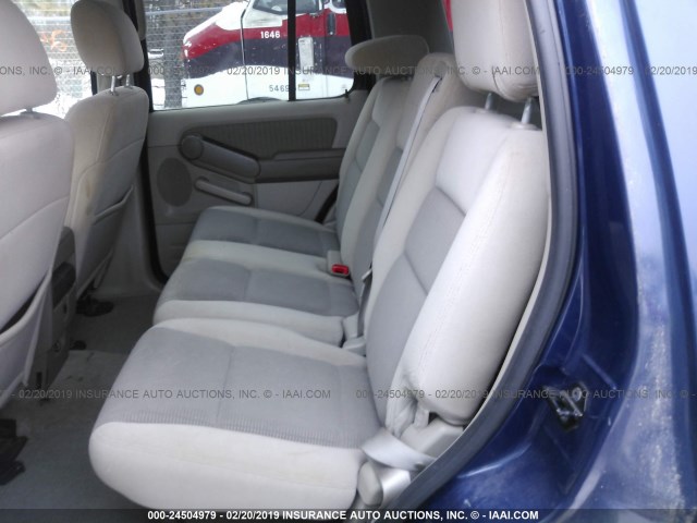 1FMEU73E26UA08382 - 2006 FORD EXPLORER XLT BLUE photo 8