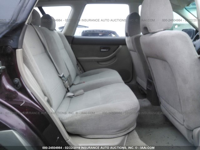 4S3BH6752Y7632684 - 2000 SUBARU LEGACY OUTBACK AWP 勃艮第红 照片 8