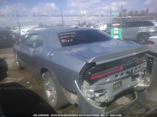 2C3CDZAG7FH712208 - 2015 DODGE CHALLENGER SXT SILVER photo 3