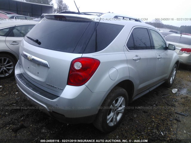 2GNFLGEK0D6348356 - 2013 CHEVROLET EQUINOX LTZ SILVER photo 4