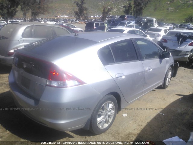 JHMZE2H72AS011124 - 2010 HONDA INSIGHT EX GRAY photo 4