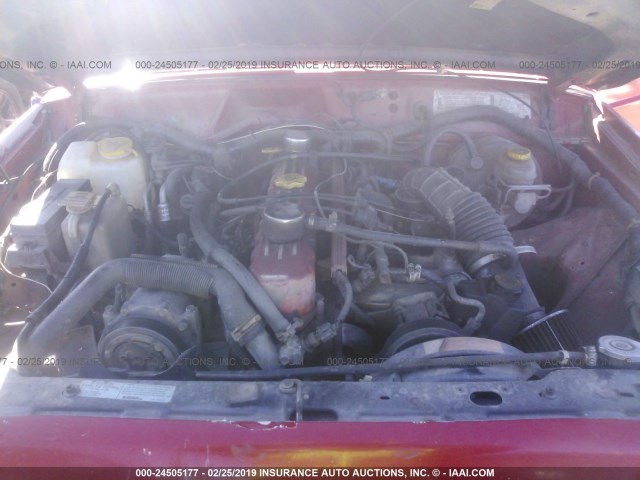 1J4FJ68S2TL302564 - 1996 JEEP CHEROKEE SPORT/CLASSIC წითელი ფოტო 10