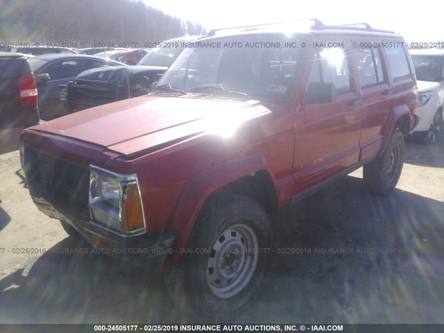 1J4FJ68S2TL302564 - 1996 JEEP CHEROKEE SPORT/CLASSIC წითელი ფოტო 2