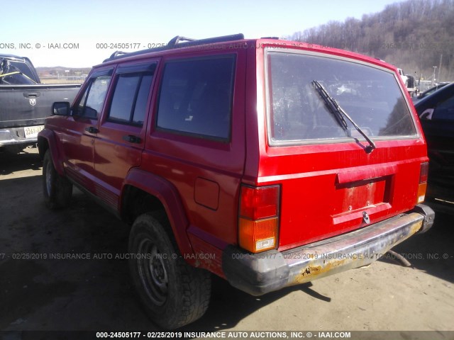 1J4FJ68S2TL302564 - 1996 JEEP CHEROKEE SPORT/CLASSIC წითელი ფოტო 3