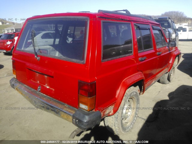 1J4FJ68S2TL302564 - 1996 JEEP CHEROKEE SPORT/CLASSIC წითელი ფოტო 4