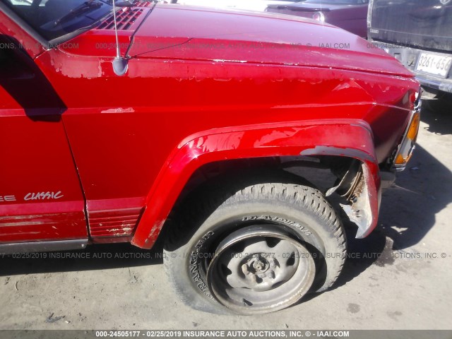 1J4FJ68S2TL302564 - 1996 JEEP CHEROKEE SPORT/CLASSIC წითელი ფოტო 6