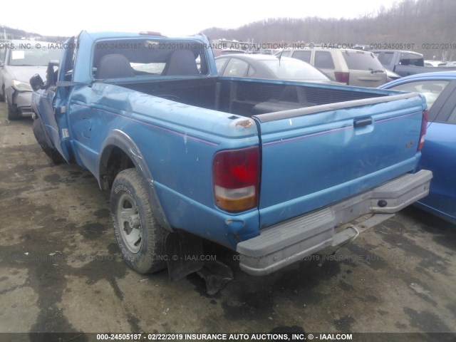 1FTCR11U8PPA12666 - 1993 FORD RANGER BLUE photo 3