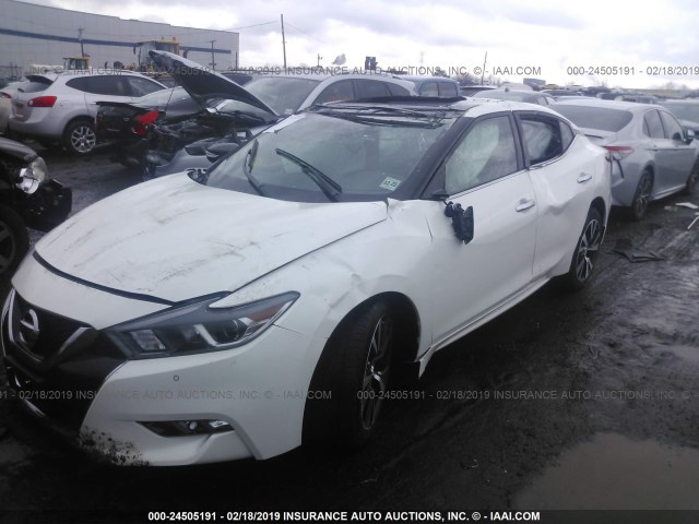 1N4AA6APXJC403599 - 2018 NISSAN MAXIMA 3.5S/SV/SL/SR/PLAT WHITE photo 2