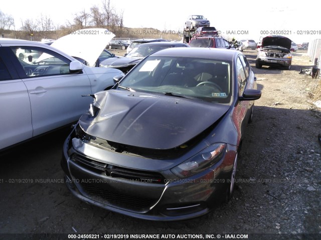 1C3CDFBB1GD660607 - 2016 DODGE DART SXT GRAY photo 2