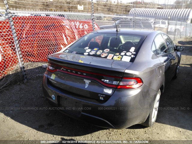 1C3CDFBB1GD660607 - 2016 DODGE DART SXT GRAY photo 4