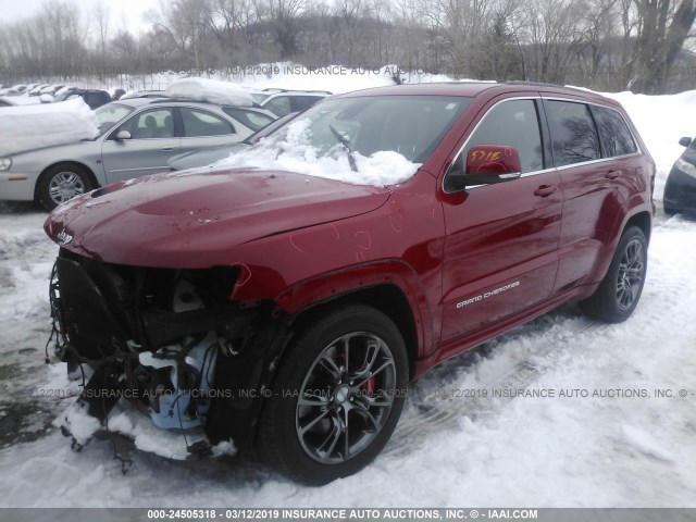 1C4RJFDJ5EC233369 - 2014 JEEP GRAND CHEROKEE SRT-8 RED photo 2