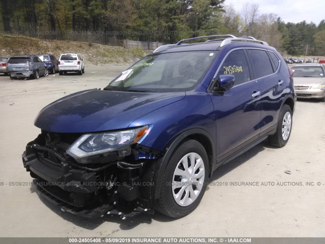 JN8AT2MT3HW141489 - 2017 NISSAN ROGUE S/SL/SV BLUE photo 2