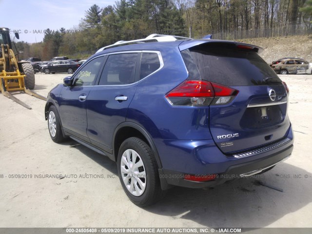 JN8AT2MT3HW141489 - 2017 NISSAN ROGUE S/SL/SV BLUE photo 3