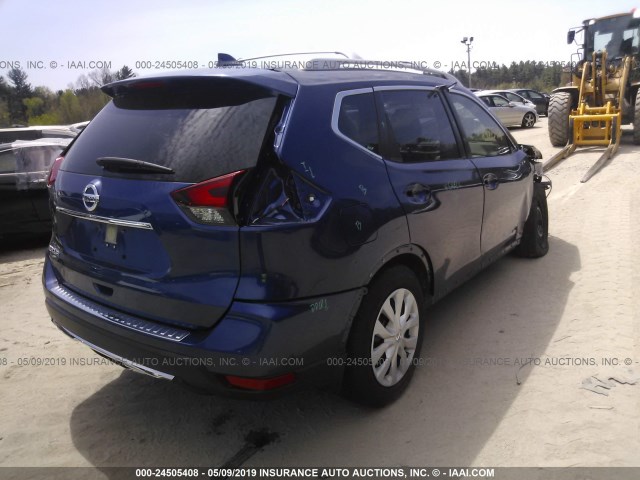 JN8AT2MT3HW141489 - 2017 NISSAN ROGUE S/SL/SV BLUE photo 4