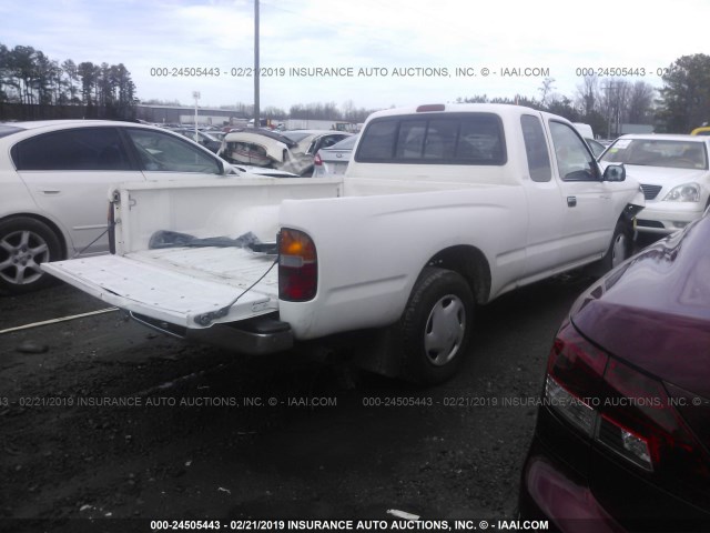 4TAVL52N8XZ510634 - 1999 TOYOTA TACOMA XTRACAB WHITE photo 4