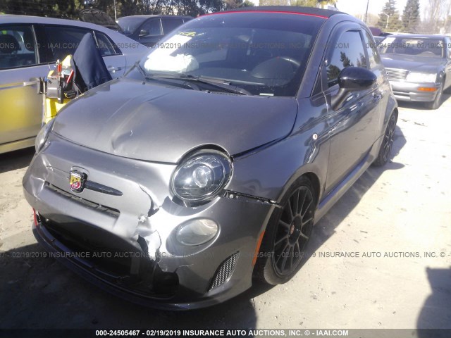 3C3CFFJH2DT693573 - 2013 FIAT 500 ABARTH GRAY photo 2