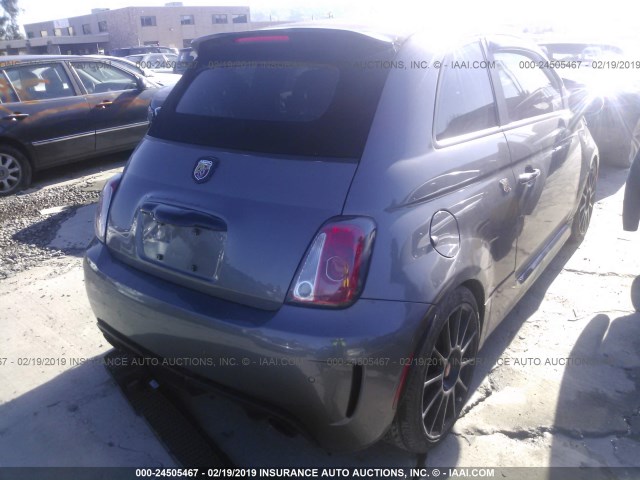 3C3CFFJH2DT693573 - 2013 FIAT 500 ABARTH GRAY photo 4