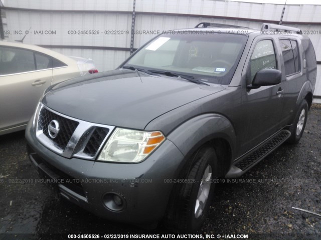 5N1AR18U28C615260 - 2008 NISSAN PATHFINDER S/LE/SE GRAY photo 2