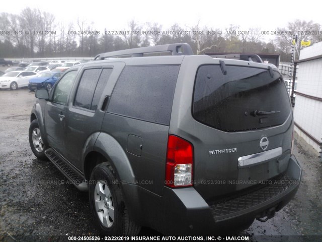 5N1AR18U28C615260 - 2008 NISSAN PATHFINDER S/LE/SE GRAY photo 3