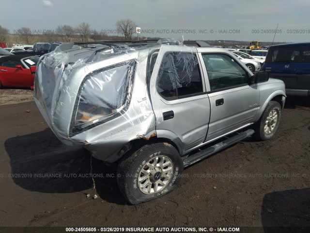 4S2DM58W514336432 - 2001 ISUZU RODEO S/LS/LSE SILVER photo 4