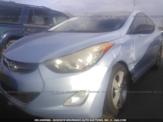 KMHDH4AE9CU421834 - 2012 HYUNDAI ELANTRA GLS/LIMITED Light Blue photo 6