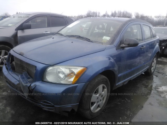 1B3HB28B07D309423 - 2007 DODGE CALIBER BLUE photo 2