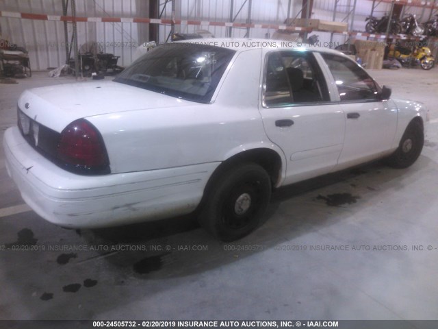 2FAFP71W74X157541 - 2004 FORD CROWN VICTORIA POLICE INTERCEPTOR WHITE photo 4