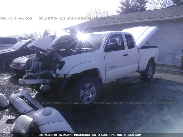 5TEUX42N59Z640120 - 2009 TOYOTA TACOMA ACCESS CAB თეთრი ფოტო 2