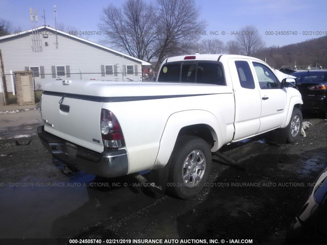 5TEUX42N59Z640120 - 2009 TOYOTA TACOMA ACCESS CAB თეთრი ფოტო 4