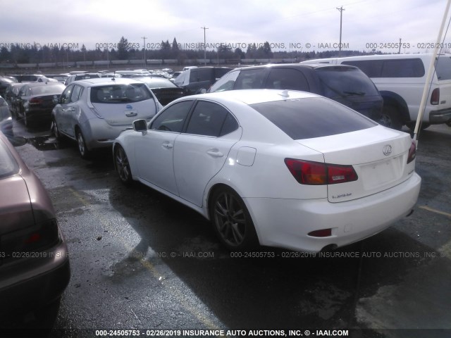 JTHBK262685064645 - 2008 LEXUS IS 250 WHITE photo 3