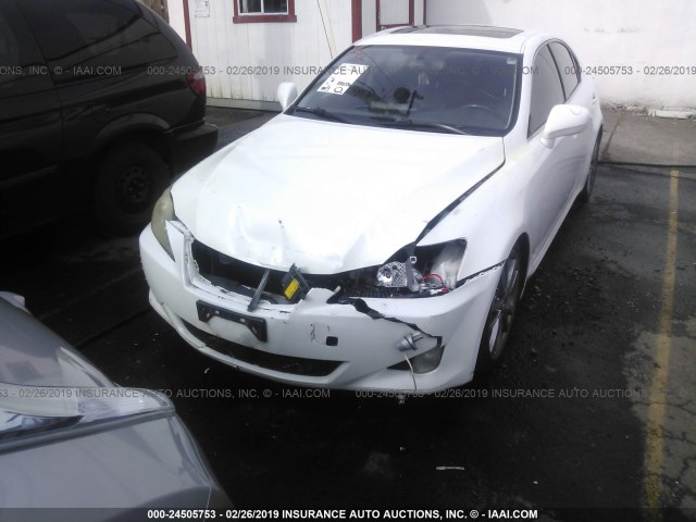 JTHBK262685064645 - 2008 LEXUS IS 250 WHITE photo 6