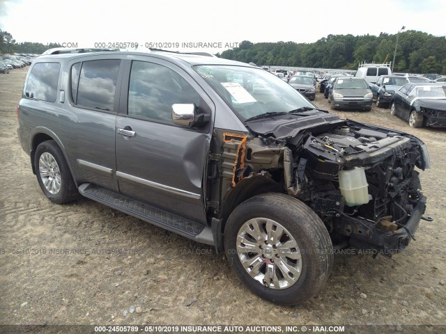 5N1BA0NF7FN613551 - 2015 NISSAN ARMADA PLATINUM GRAY photo 1