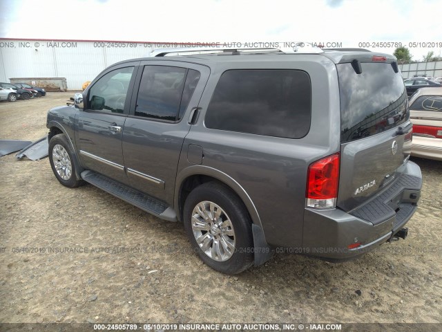 5N1BA0NF7FN613551 - 2015 NISSAN ARMADA PLATINUM GRAY photo 3