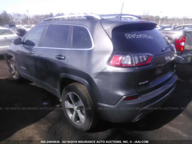 1C4PJMDX0KD106924 - 2019 JEEP CHEROKEE LIMITED GRAY photo 3