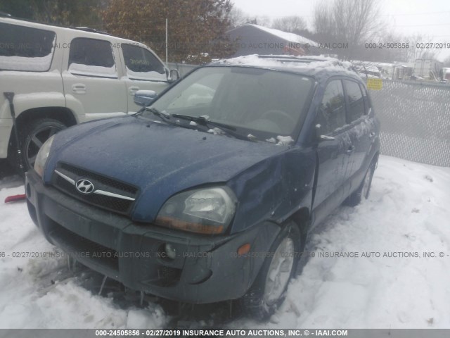 KM8JN12D69U945032 - 2009 HYUNDAI TUCSON SE/LIMITED BLUE photo 2