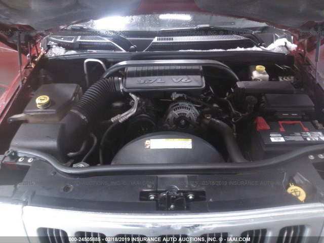 1J8HG48K47C626888 - 2007 JEEP COMMANDER RED photo 10