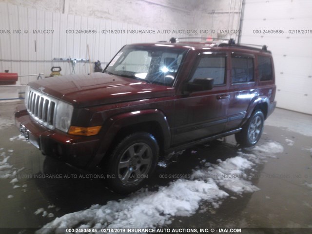 1J8HG48K47C626888 - 2007 JEEP COMMANDER RED photo 2