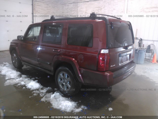 1J8HG48K47C626888 - 2007 JEEP COMMANDER RED photo 3